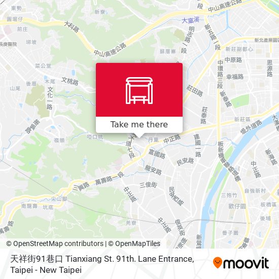 天祥街91巷口 Tianxiang St. 91th. Lane Entrance map