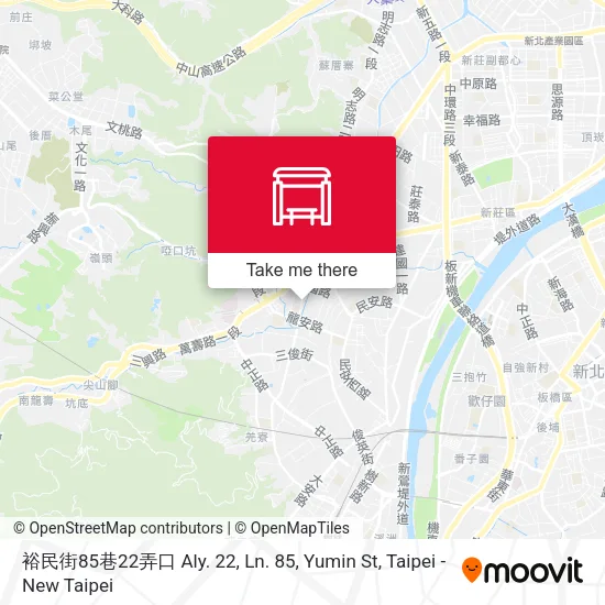 裕民街85巷22弄口 Aly. 22, Ln. 85, Yumin St map