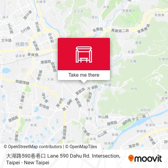大湖路590巷巷口 Lane 590 Dahu Rd. Intersection map