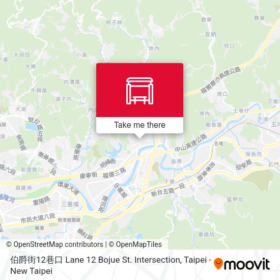 伯爵街12巷口 Lane 12 Bojue St. Intersection map