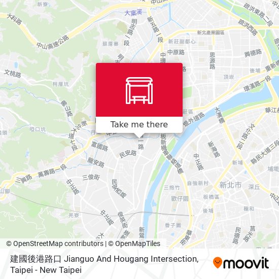 建國後港路口 Jianguo And Hougang Intersection map