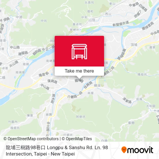龍埔三樹路98巷口 Longpu & Sanshu Rd. Ln. 98 Intersection map