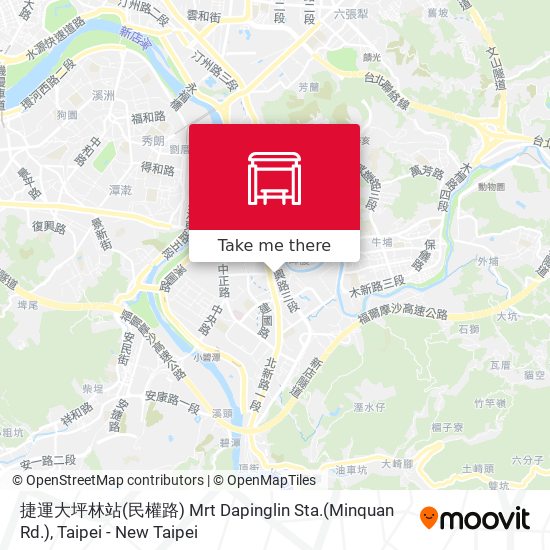 捷運大坪林站(民權路) Mrt Dapinglin Sta.(Minquan Rd.) map