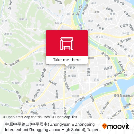 中原中平路口(中平國中) Zhongyuan & Zhongping Intersection(Zhongping Junior High School) map