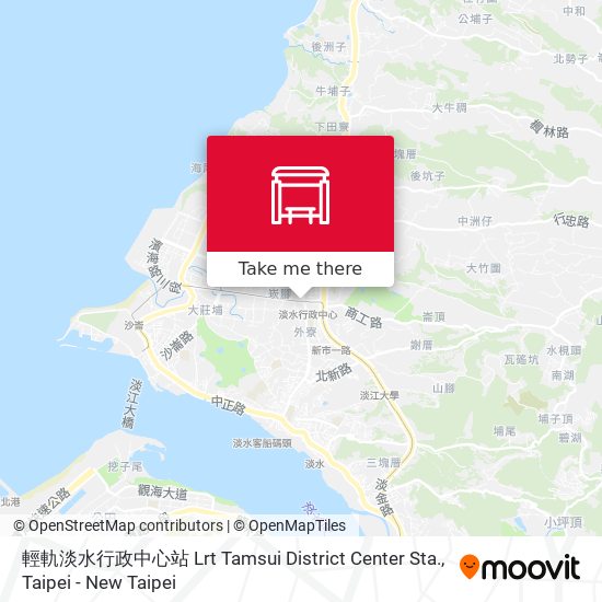 輕軌淡水行政中心站 Lrt Tamsui District Center Sta. map