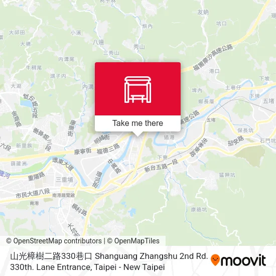 山光樟樹二路330巷口 Shanguang Zhangshu 2nd Rd. 330th. Lane Entrance map
