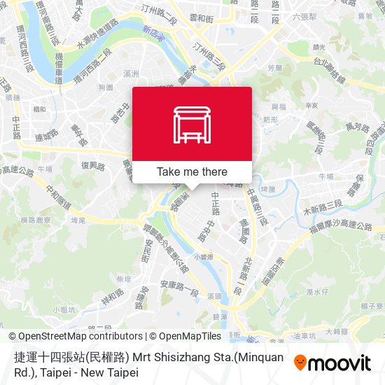 捷運十四張站(民權路) Mrt Shisizhang Sta.(Minquan Rd.) map