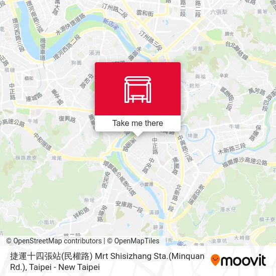 捷運十四張站(民權路) Mrt Shisizhang Sta.(Minquan Rd.)地圖