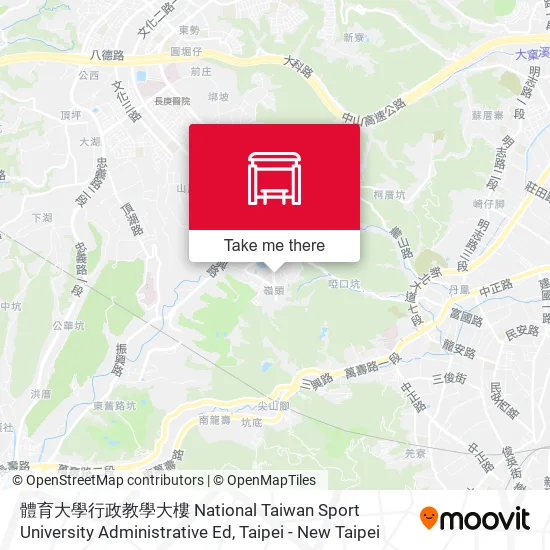 體育大學行政教學大樓 National Taiwan Sport University Administrative Ed map