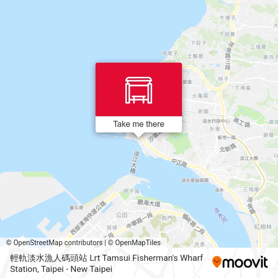輕軌淡水漁人碼頭站 Lrt Tamsui Fisherman's Wharf Station地圖