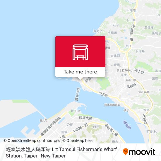 輕軌淡水漁人碼頭站 Lrt Tamsui Fisherman's Wharf Station map