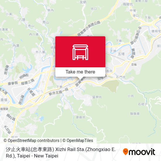 汐止火車站(忠孝東路) Xizhi Rail Sta.(Zhongxiao E. Rd.) map