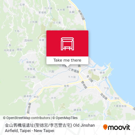 金山舊機場遺址(聖德宮 / 李芑豐古宅) Old Jinshan Airfield map