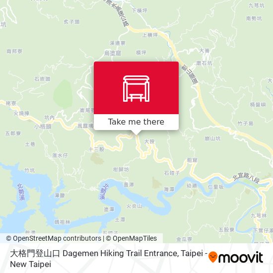 大格門登山口 Dagemen Hiking Trail Entrance map
