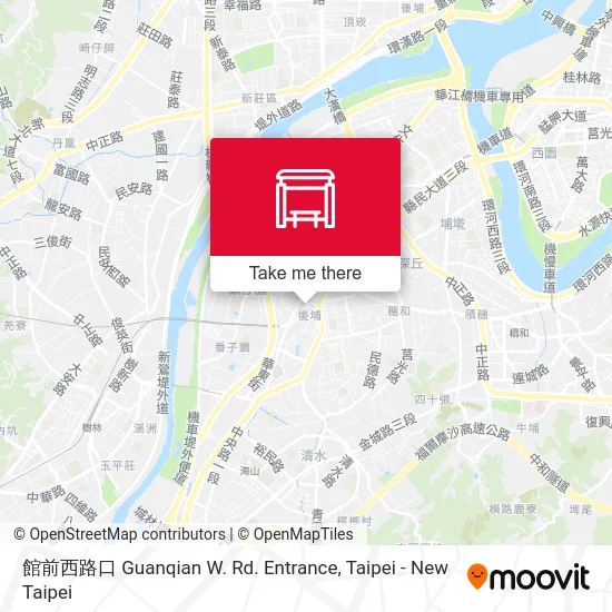 館前西路口 Guanqian W. Rd. Entrance map