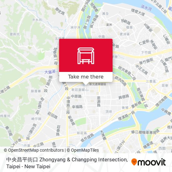 中央昌平街口 Zhongyang & Changping Intersection map