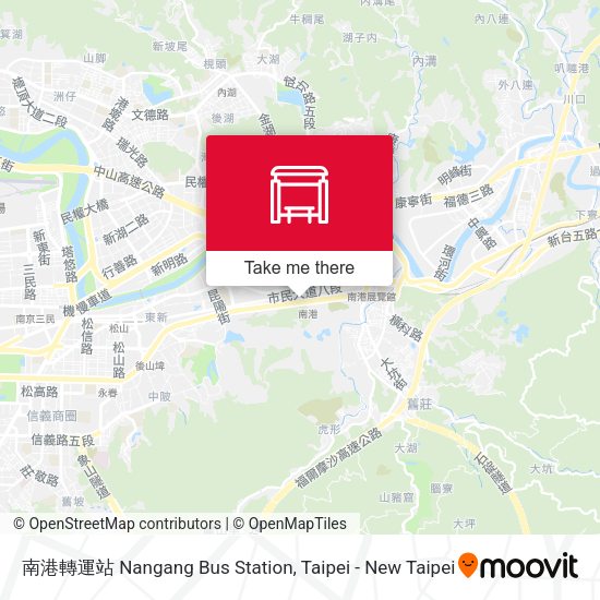 南港轉運站 Nangang Bus Station map