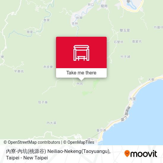 內寮-內坑(桃源谷) Neiliao-Nekeng(Taoyuangu) map