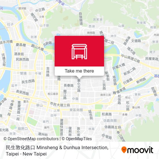 民生敦化路口 Minsheng & Dunhua Intersection map