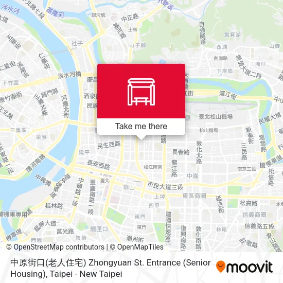 中原街口(老人住宅) Zhongyuan St. Entrance (Senior Housing)地圖