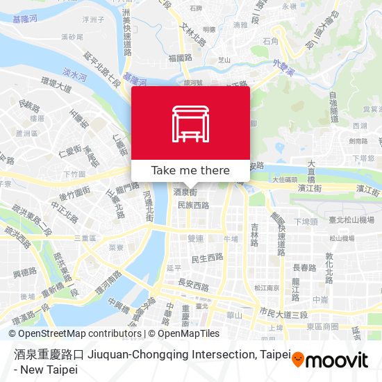 酒泉重慶路口 Jiuquan-Chongqing Intersection map