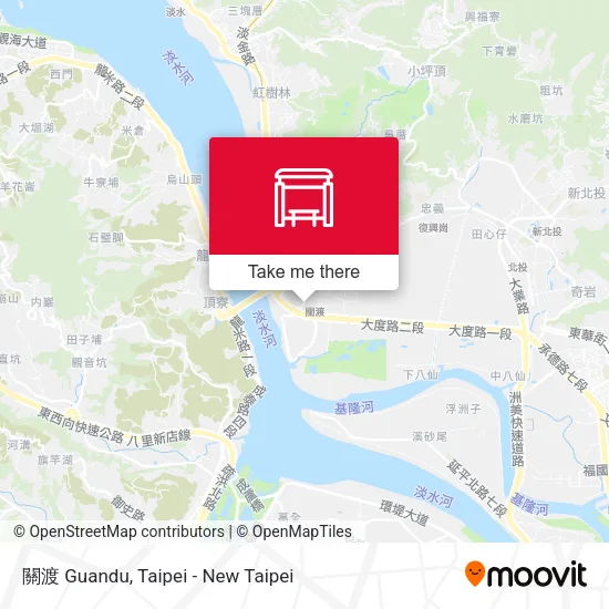 關渡 Guandu map