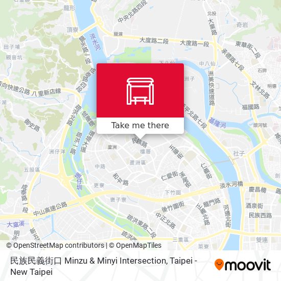 民族民義街口 Minzu & Minyi Intersection地圖