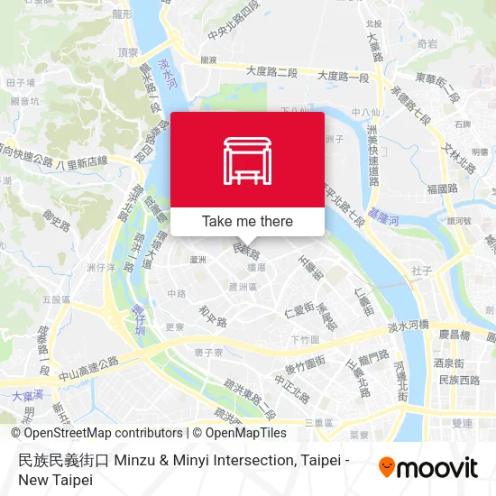 民族民義街口 Minzu & Minyi Intersection地圖
