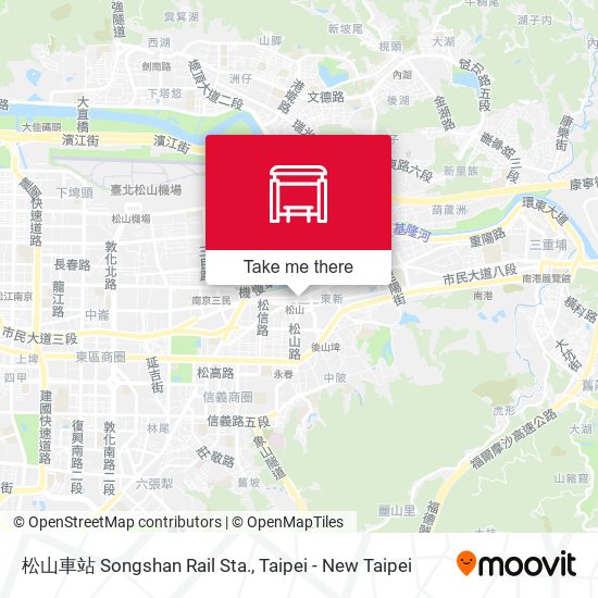 松山車站 Songshan Rail Sta. map