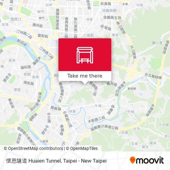 懷恩隧道 Huaien Tunnel map