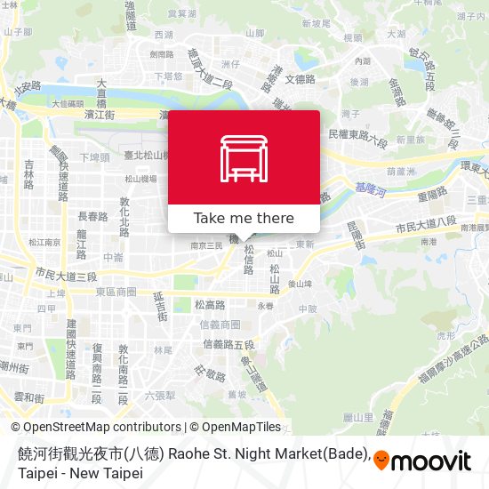 饒河街觀光夜市(八德) Raohe St. Night Market(Bade) map