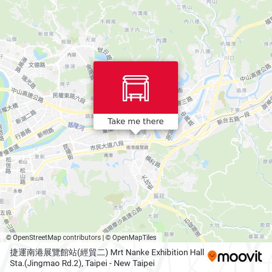捷運南港展覽館站(經貿二) Mrt Nanke Exhibition Hall Sta.(Jingmao Rd.2) map