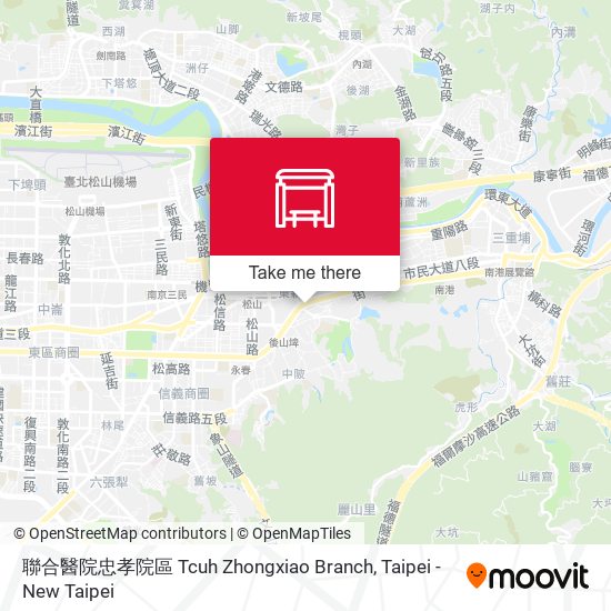 聯合醫院忠孝院區 Tcuh Zhongxiao Branch map