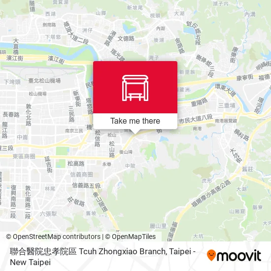 聯合醫院忠孝院區 Tcuh Zhongxiao Branch map