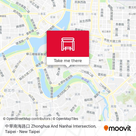 中華南海路口 Zhonghua And Nanhai Intersection map