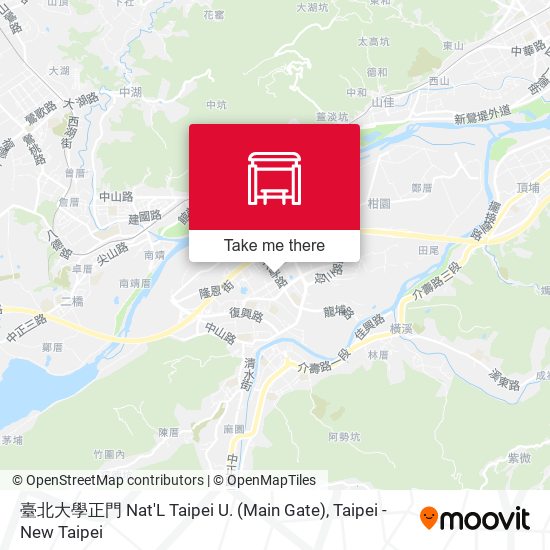 臺北大學正門 Nat'L Taipei U. (Main Gate) map