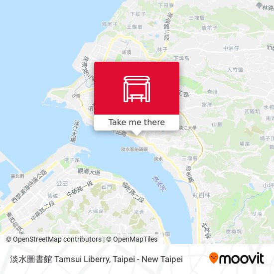 淡水圖書館 Tamsui Liberry map
