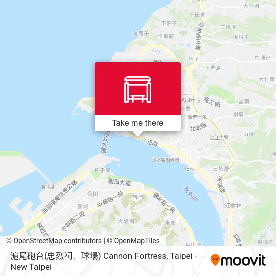 滬尾砲台(忠烈祠、球場) Cannon Fortress map