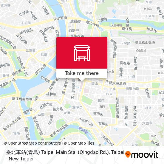 臺北車站(青島) Taipei Main Sta. (Qingdao Rd.) map