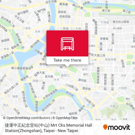 捷運中正紀念堂站(中山) Mrt Cks Memorial Hall Station(Zhongshan) map