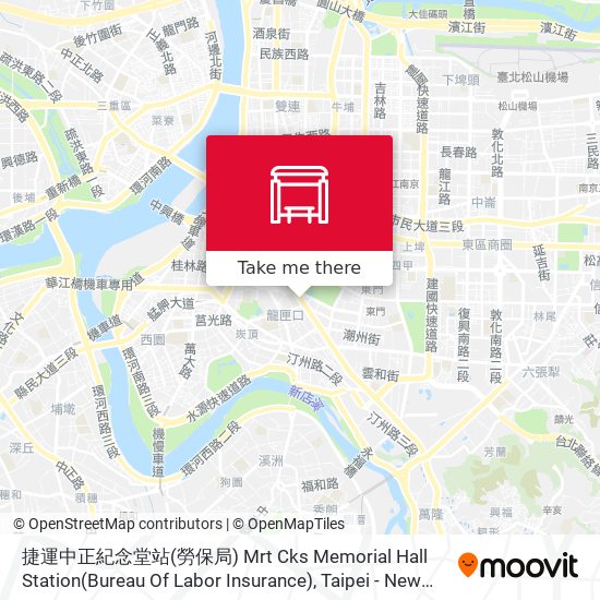 捷運中正紀念堂站(勞保局) Mrt Cks Memorial Hall Station(Bureau Of Labor Insurance) map