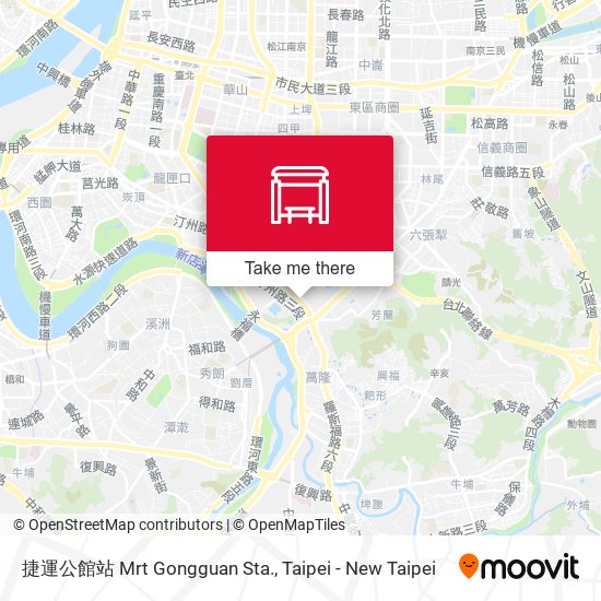 捷運公館站 Mrt Gongguan Sta. map