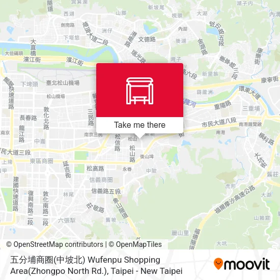 五分埔商圈(中坡北) Wufenpu Shopping Area(Zhongpo North Rd.) map