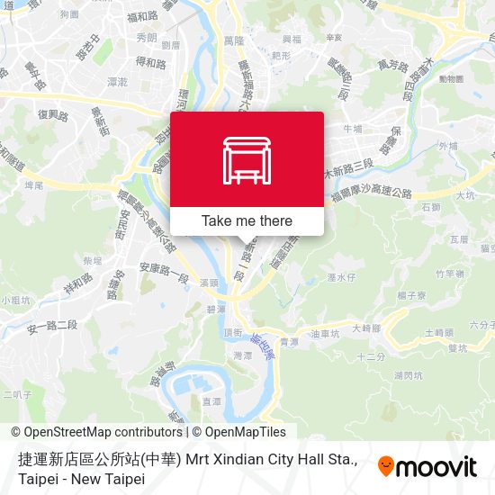 捷運新店區公所站(中華) Mrt Xindian City Hall Sta.地圖