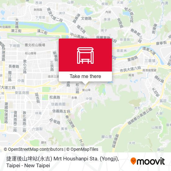 捷運後山埤站(永吉) Mrt Houshanpi Sta. (Yongji)地圖