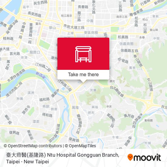 臺大癌醫(基隆路) Ntu Hospital Gongguan Branch map