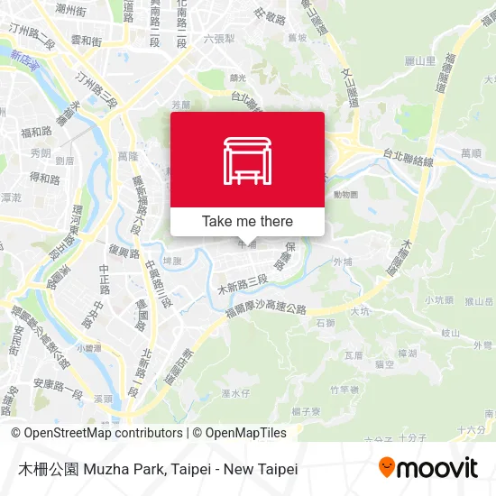 木柵公園 Muzha Park map