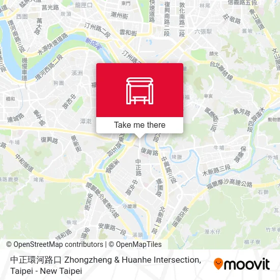中正環河路口 Zhongzheng & Huanhe Intersection map