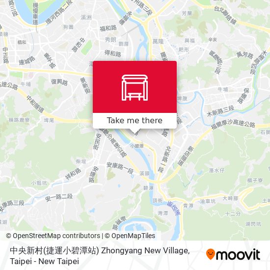 中央新村(捷運小碧潭站) Zhongyang New Village map
