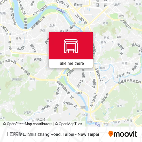 十四張路口 Shisizhang Road map